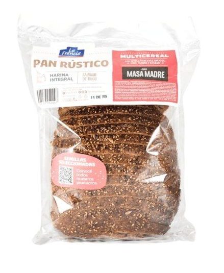 Pan Rustico Multicereal Integral x 560gr La Francia