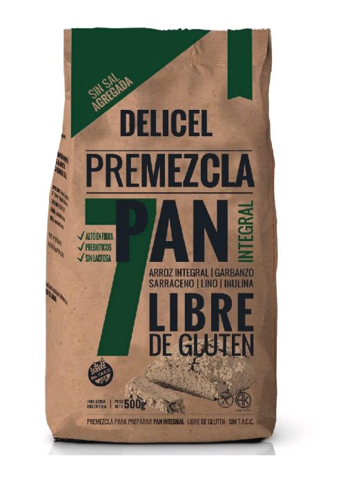 Premezcla Pan Integral x 500gr N°7 Delicel
