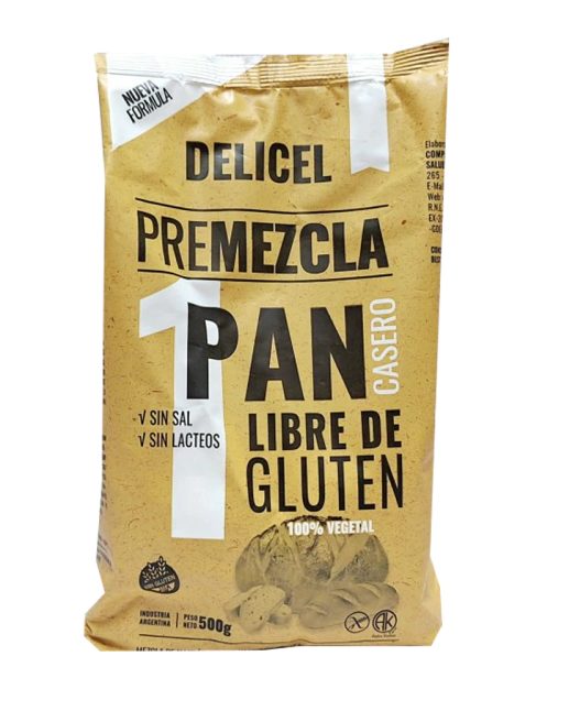 Premezcla Pan Casero x 500gr N°1 Delicel