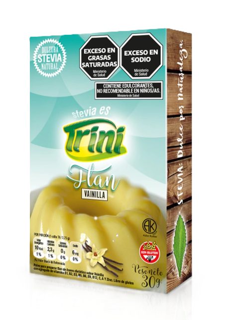 Flan de Vainilla con Stevia x 30gr Trini