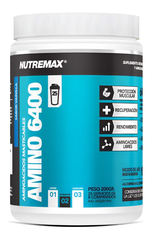 Amino 6400 BCAA Nutremax x 200 comprimidos