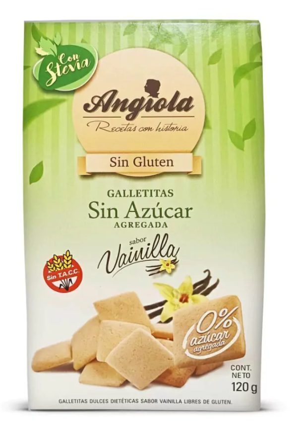 Galletitas Sin Azucar y Sin Gluten de Vainilla x 120 gr Angiola