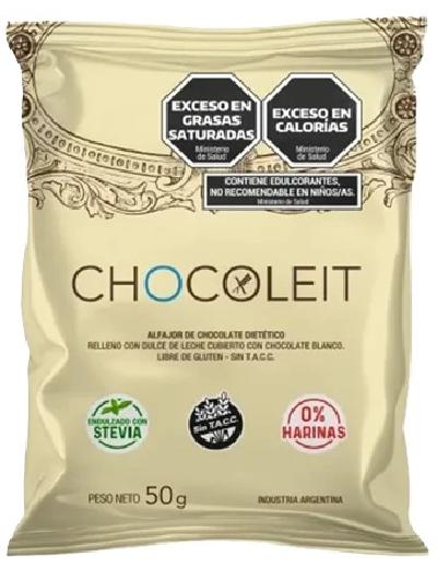 Alfajor Chocoleit Blanco Libre de Harinas y Azucar
