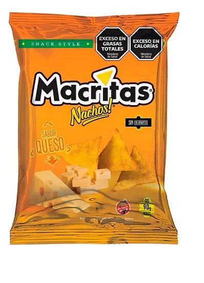 Nachos Sabor Queso x 90gr Macritas