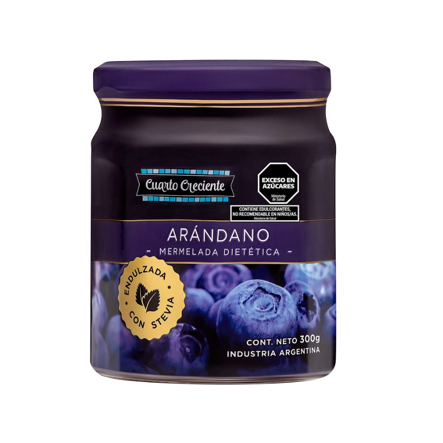 Mermelada Arandanos x 300gr Cuarto Creciente