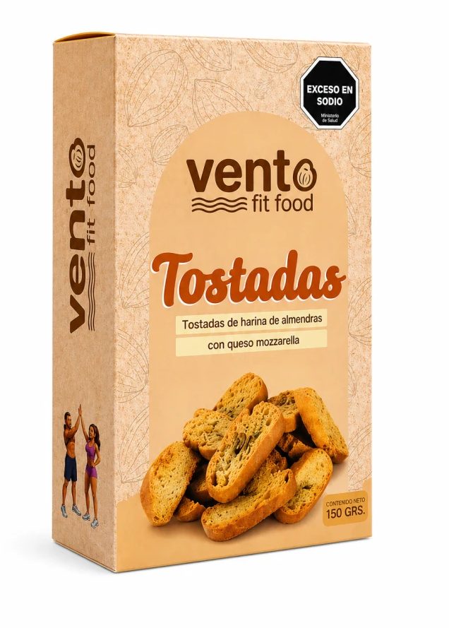 Tostadas con Harina de Almendras Keto Vento x 150gr