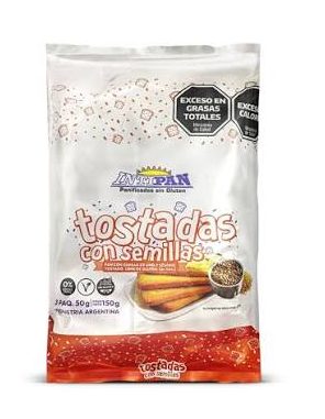 Tostadas Intipan x 3u con Semillas Sin Tacc