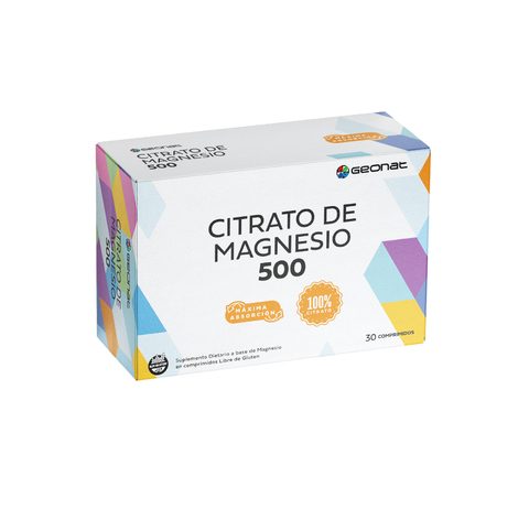 Citrato de Magnesio 500 Caja x 30 comp. Geonat