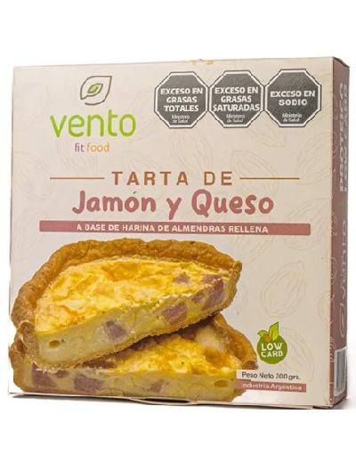 Tarta Jamon y Queso con H. Almendras Keto Vento