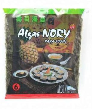 Algas Nori Laminadas x 6 hojas Argendiet