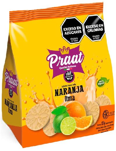Galletitas Dulces con Naranja y Lima x 125gr Praat