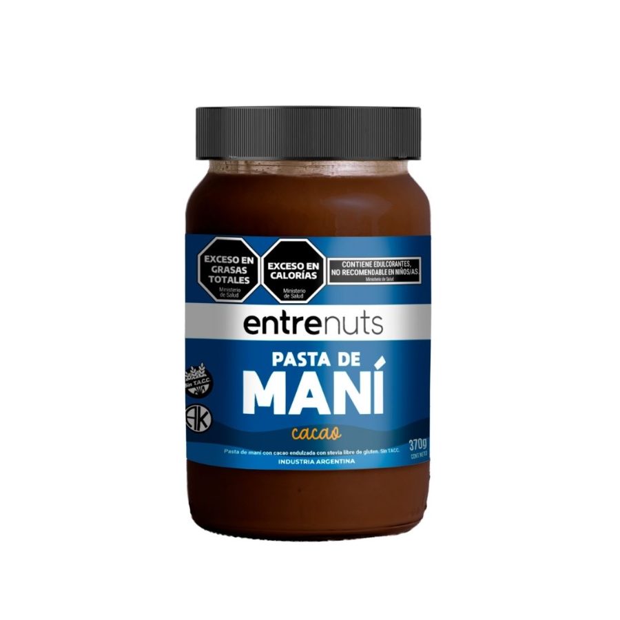 Mantequilla de Mani Cacao x 400gr Entre Nuts