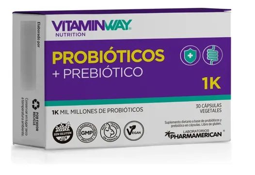 Probioticos + Prebioticos 1K x 30cap Vitamin Way