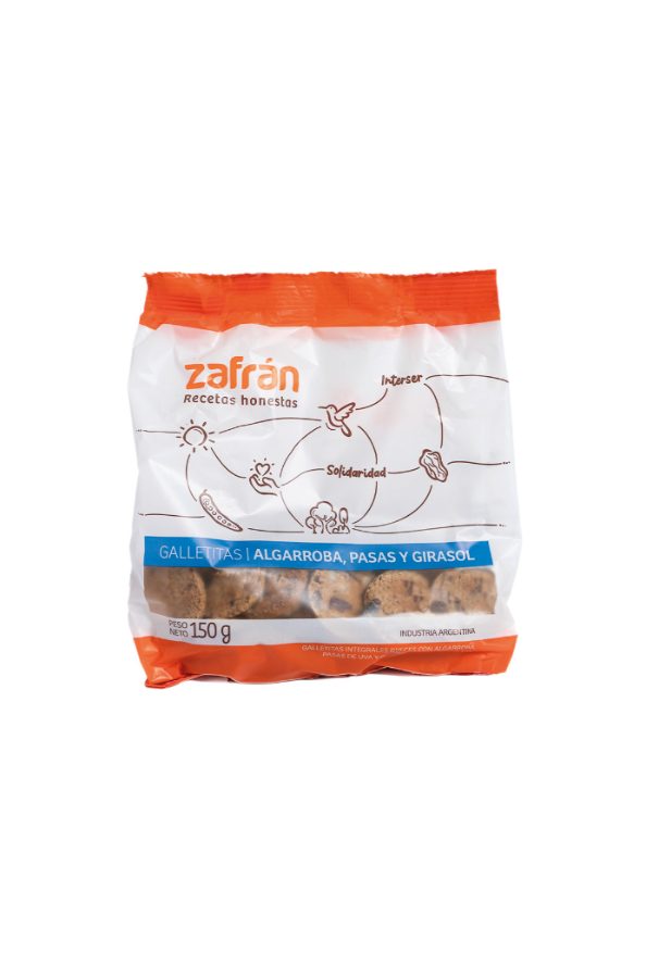 Galletitas Integral Zafran de Algarroba Pasas Girasol x 150gr