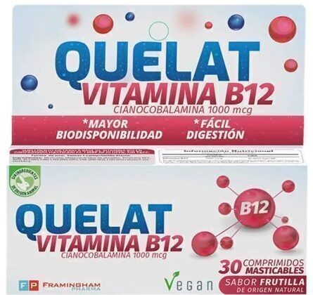 Quelat Vitamina B12 Masticable x 30u