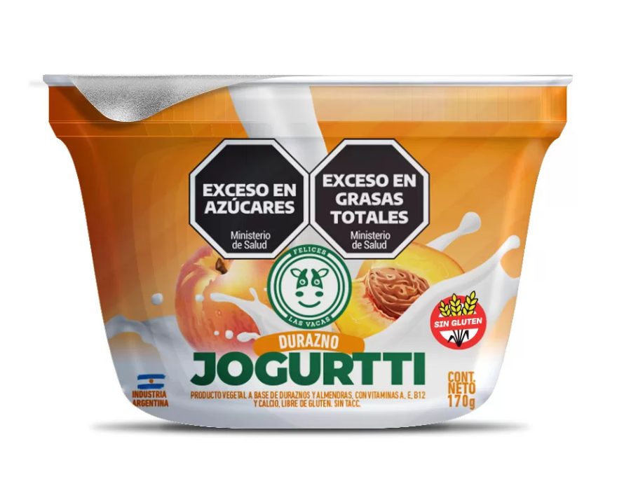 Yogurt Yogurtti de Almendras de Durazno x170gr Felices Las Vacas