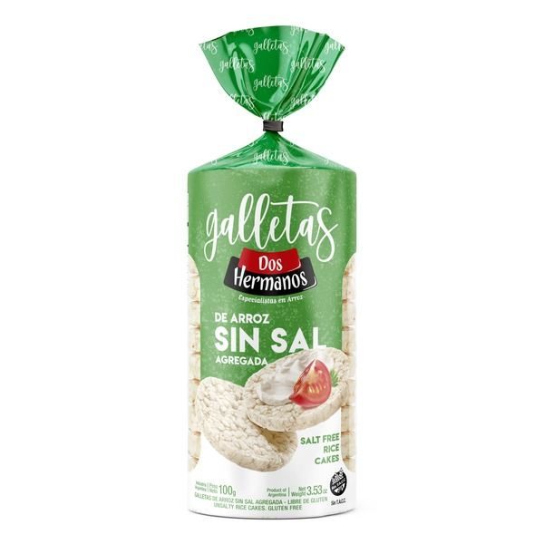 Galleta de Arroz Slim Sin Sal x 100gr Dos Hermanos