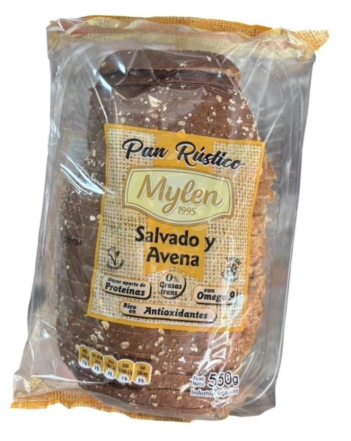 Pan Rustico Salvado y Avena x 550g Mylen