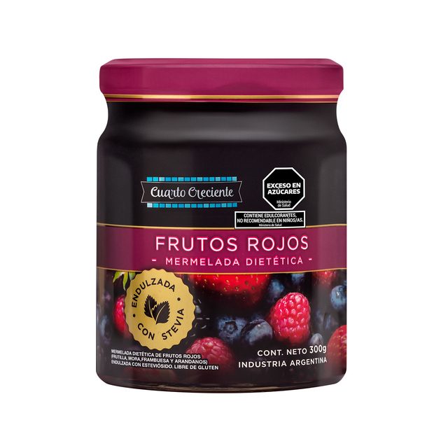 Mermelada Frutos Rojos x 300gr Cuarto Creciente