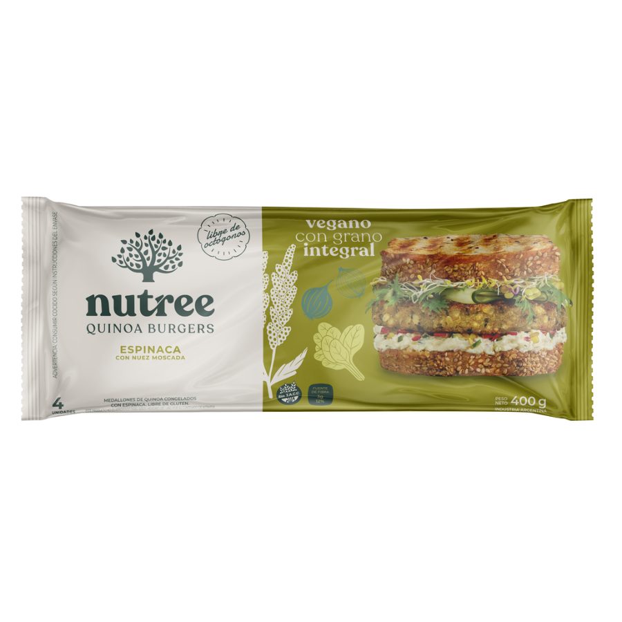 Medallon Quinoa Espinaca x 4 unidades Nutree