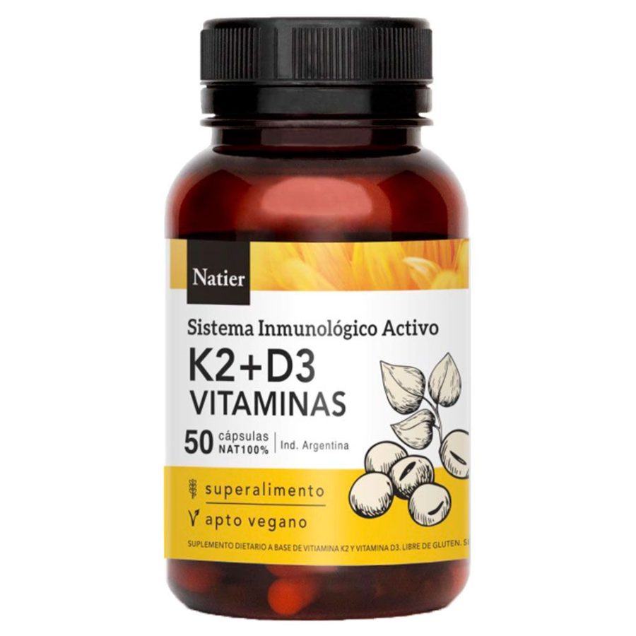 Vitamina K2 D3 Natier x 50 capsulas