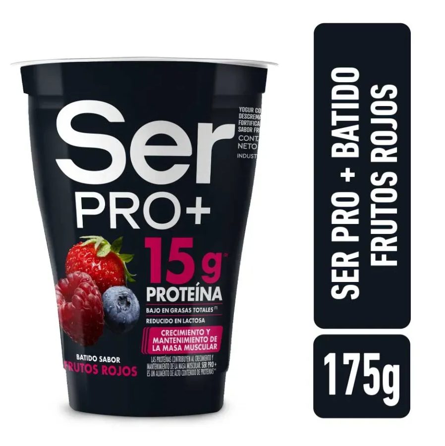 Yogurt Ser Protein Bat Frutos Rojos x 175g La Serenisima