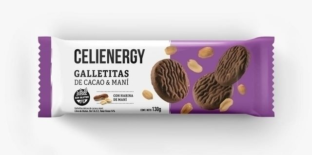 Galletitas Celienergy de Cacao y Mani