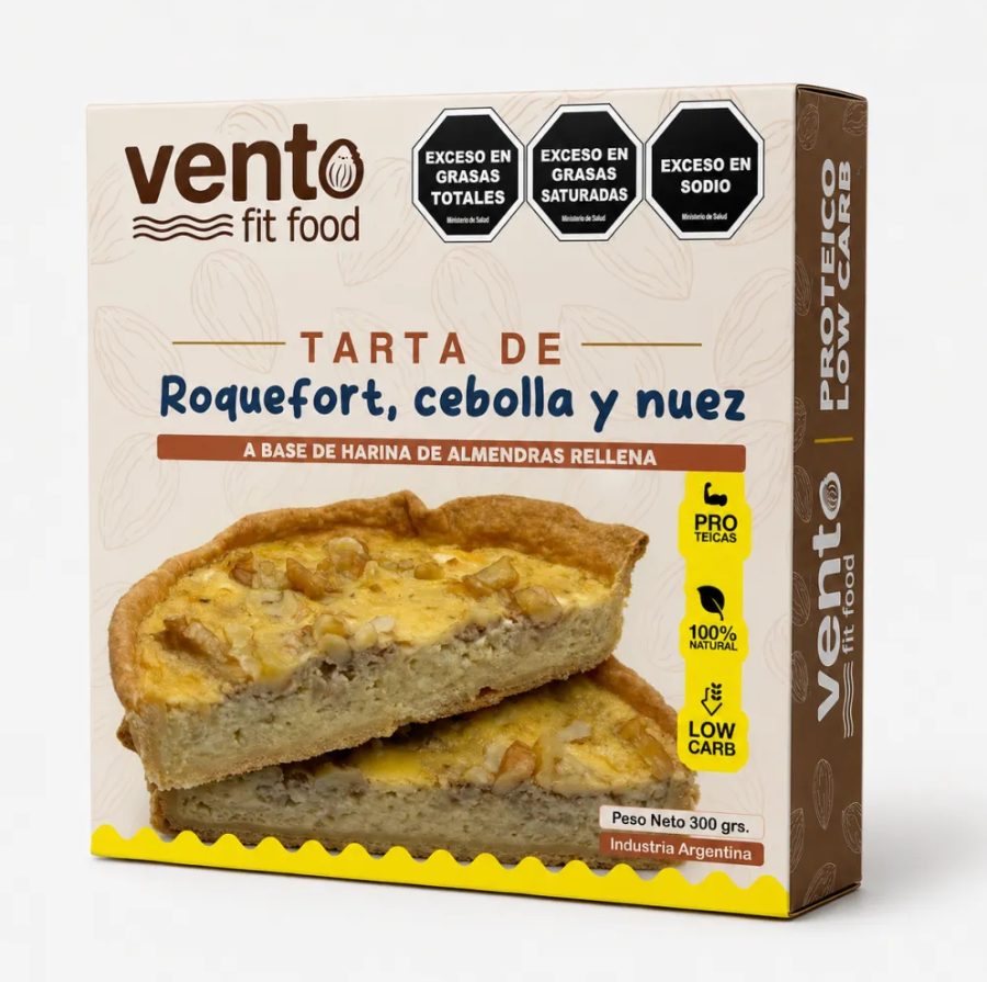 Tarta de Queso Azul, Cebolla y Nuez con H. Almendras Keto Vento
