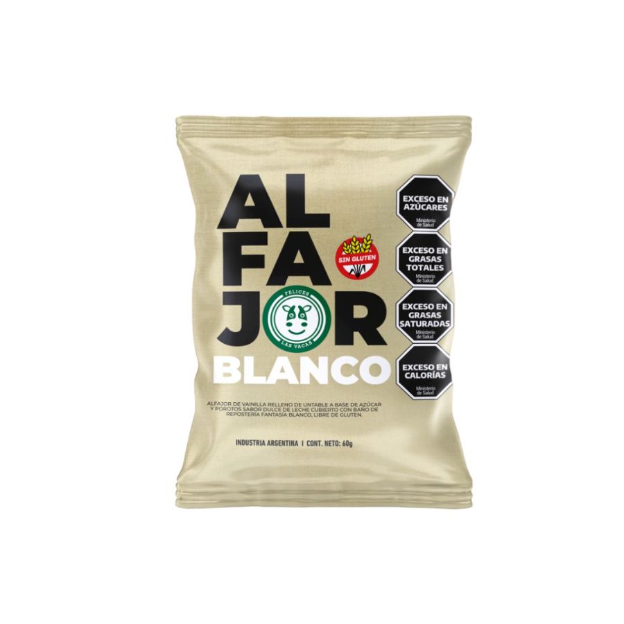 Alfajor Vegano Felices Las Vacas Blanco