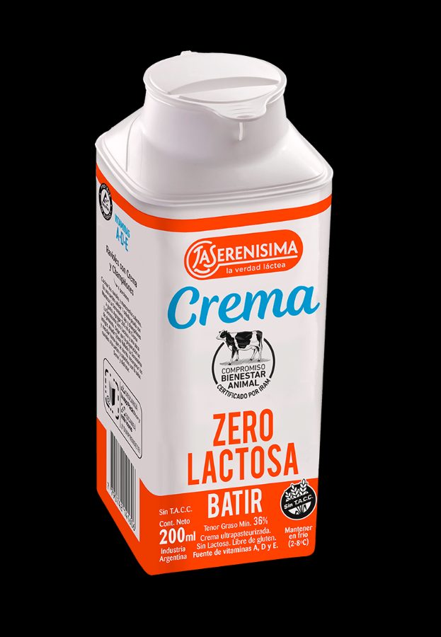 Crema de Leche 0 Lactosa x 200gr La Serenisima