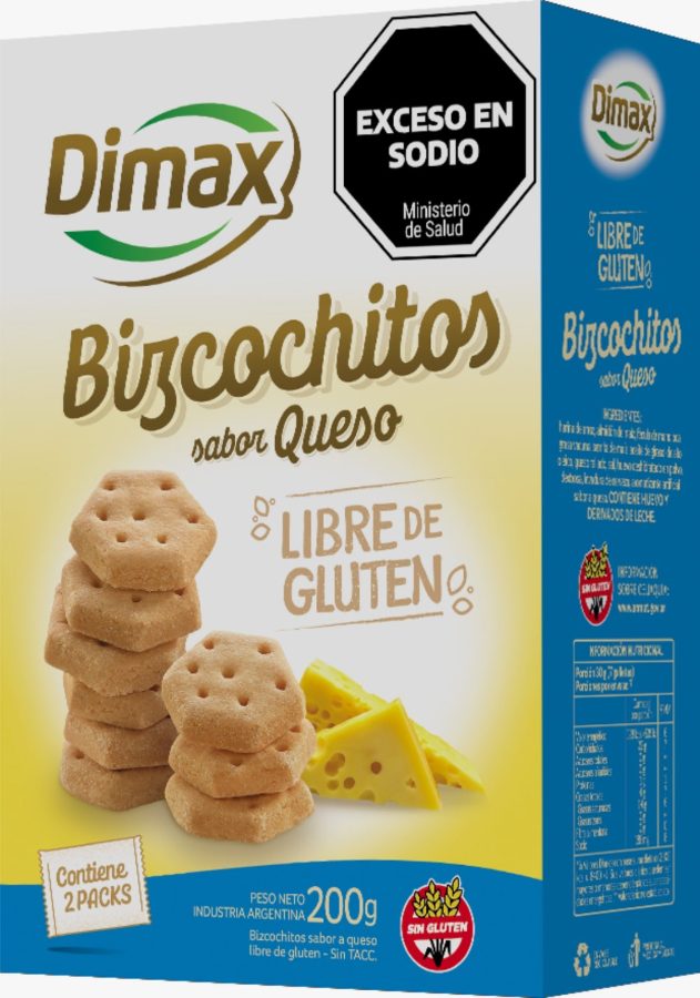 Galletitas Bizcochos Queso Sin Gluten Dimax