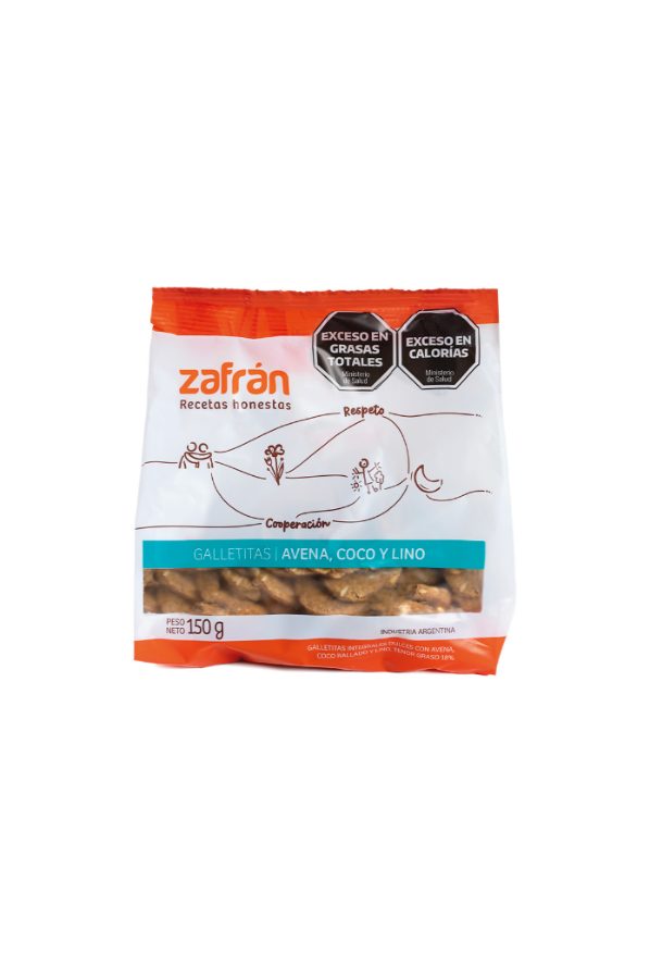 Galletitas Integral Zafran de Coco y Lino x 150gr