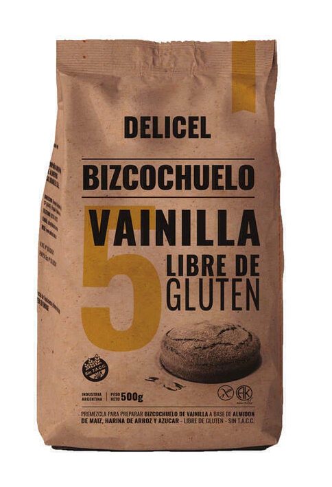 Premezcla Bizcochuelo de Vainilla x 500gr N°5 Delicel