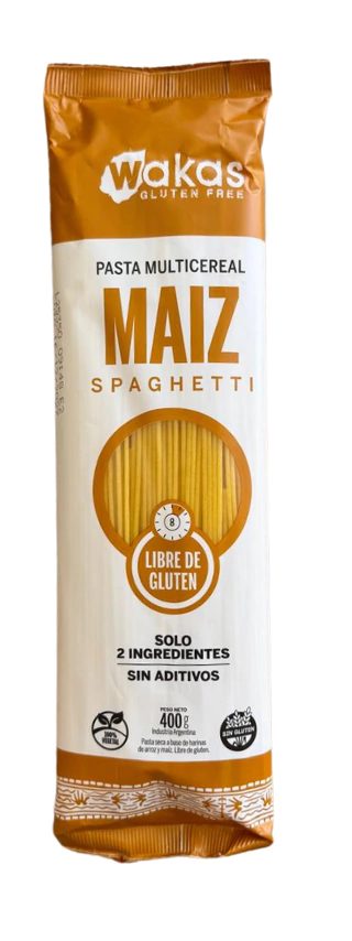 Fideos Wakas Spaghetti Multicereal con Maiz x 400 g