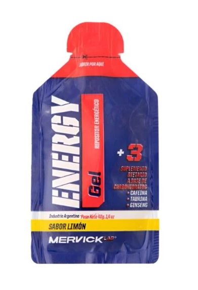 Gel Energy (limon, naranja, manzana) Mervick