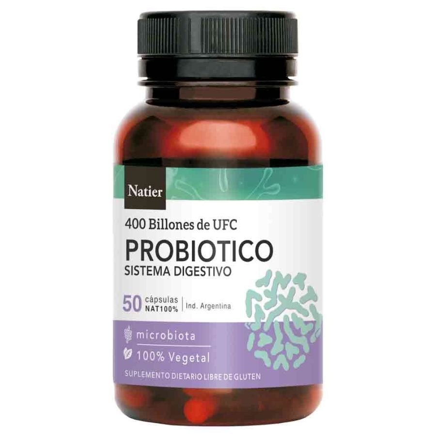 Probiotico Digestivo 100% Vegetal x 50 cap Natier