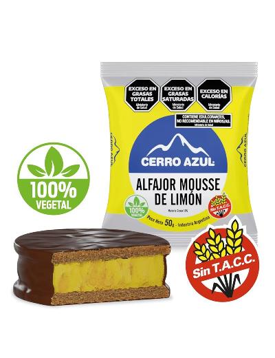 Alfajor Cerro Azul Mousse de Limon