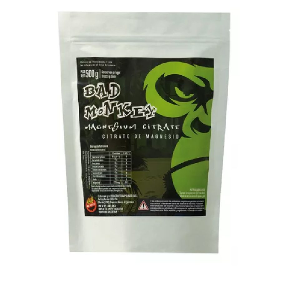 Citrato de Magnesio x 500gr Bad Monkey
