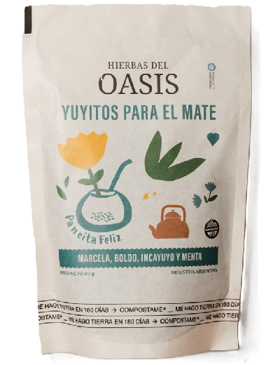 Mezcla Pancita Feliz (Marcela, Boldo, Incayuyo, Menta) x 80gr Hierbas del Oasis