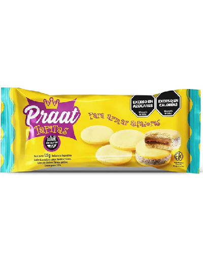 Tapitas de Alfajor de Coco y Vainilla x 125gr Praat