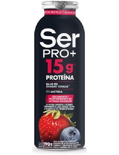 Yogurt Ser Protein Bat Frutos Rojos Botella x 190 La Serenisima