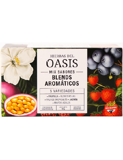 Te Blend Mix Sabores Aromatico (Hierbas, Flores y Especias) x 25u Hierbas del Oasis
