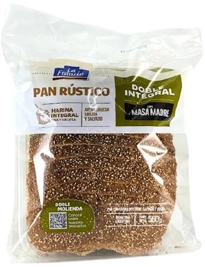 Pan Rustico Blanco Integral x 560gr La Francia
