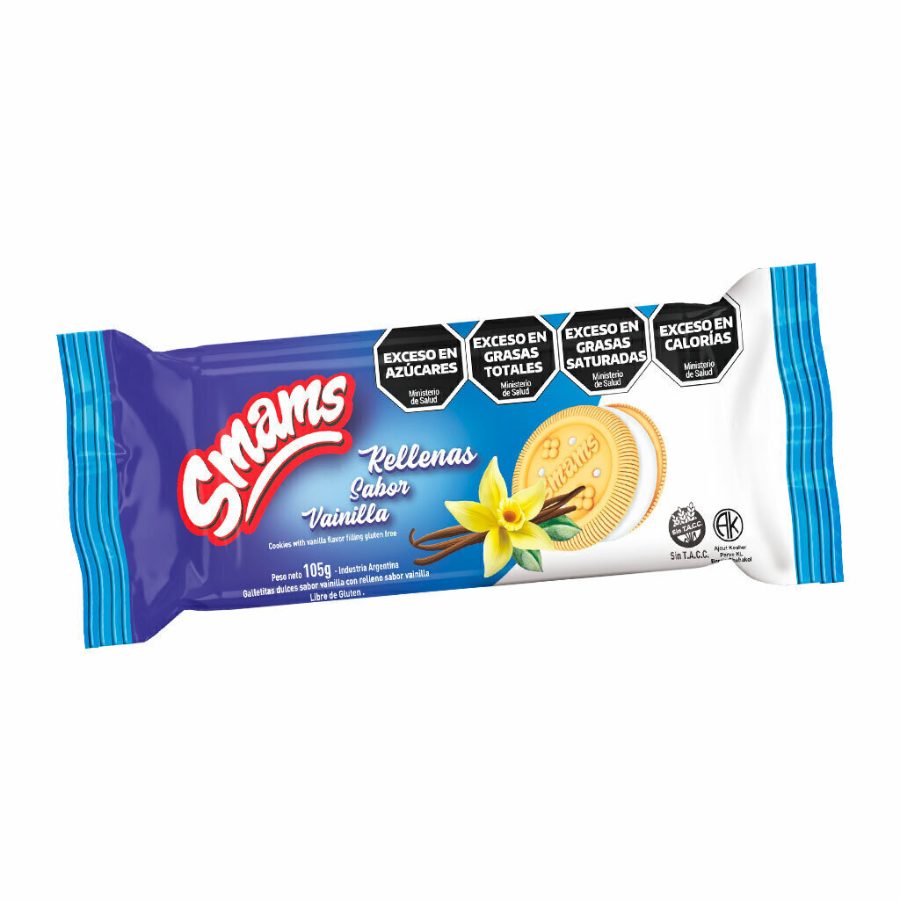 Galletitas Rellenas Vainilla x 105gr Smams