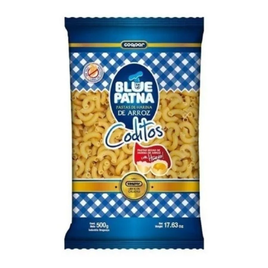 Fideos Blue Patna Coditos Sin Tacc x 500gr