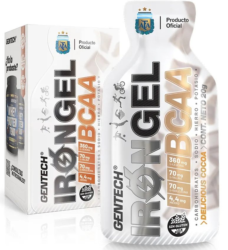 Gel IRON BCAA x Caja 6u Cacao Gentech