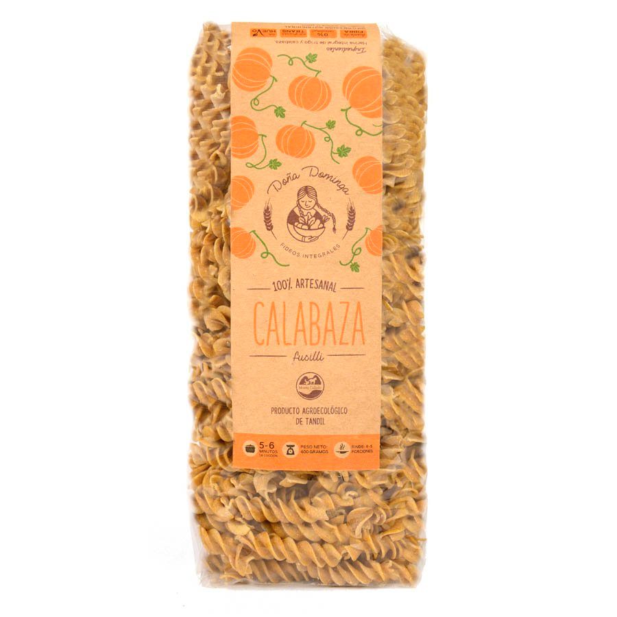 Fideos Zucca Calabaza Integral Organico x 400gr Doña Dominga