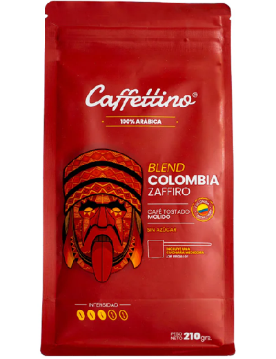 Cafe de Colombia Zaffiro Molido Caffettino x 210gr