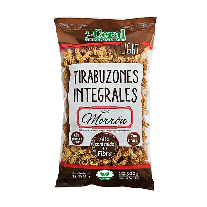 Fideos Integrales Tirabuzon Morron x 300gr Ceral