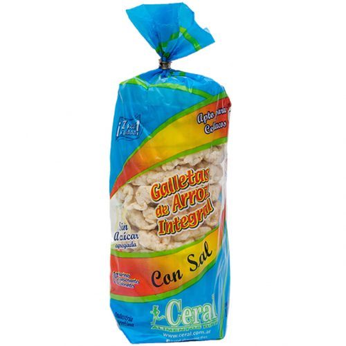 Discos de Arroz Con Sal Ceral x 100gr